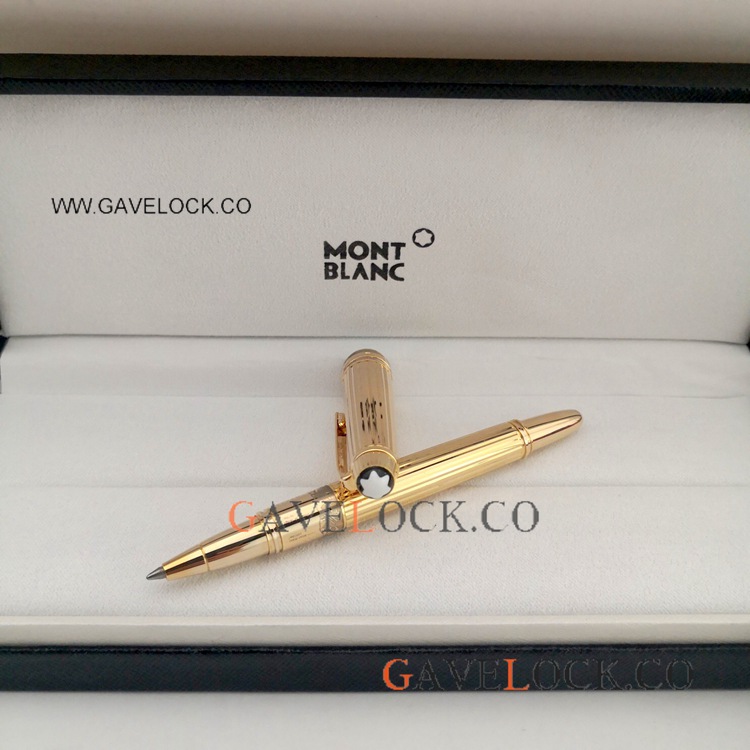 Mini Mont Blanc Meisterstuck Rollerball Pen - Yellow Gold Mini Pen Mini Mont Blanc Meisterstuck Rollerball Pen - Yellow Gold Mini Pen